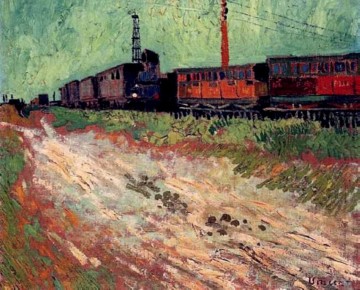 Vincent Van Gogh Painting - Vagones de ferrocarril Vincent van Gogh